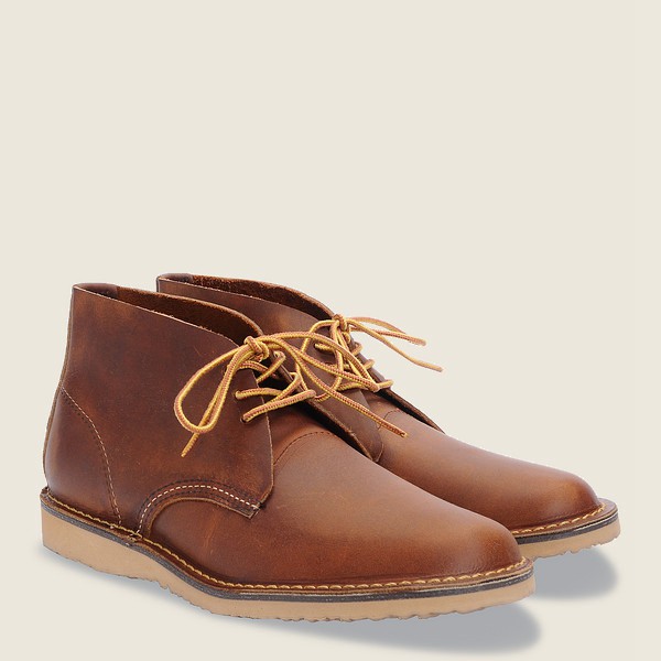 Red Wing Heritage Shoes Weekender - Chukkar Rough & Tough Leather - Brown - Mens ATH463105